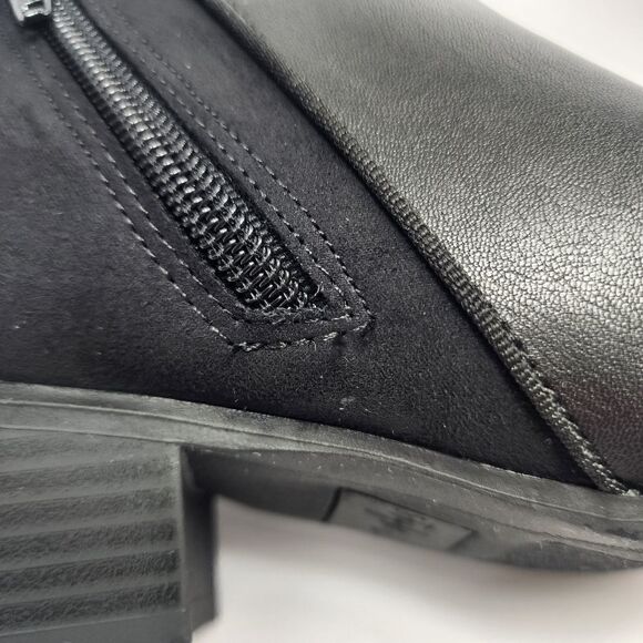 Style & Co Wiley Black Faux Leather Womens Booties 7W - Picture 10 of 10